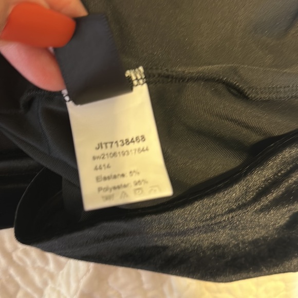 SHEIN Mock Neck Open Back Fringe Velvet Bodycon Dress Sz 3X Black - Picture 7 of 7